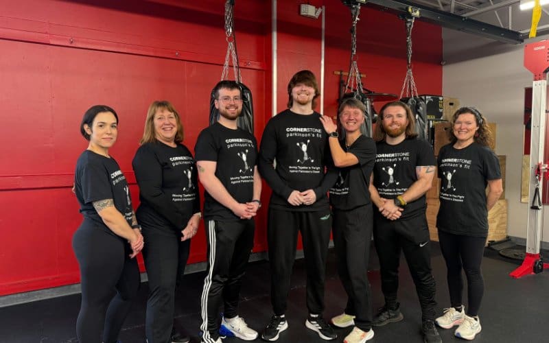 Parkinson’s FIT program team at Cornerstone Doylestown in the training area