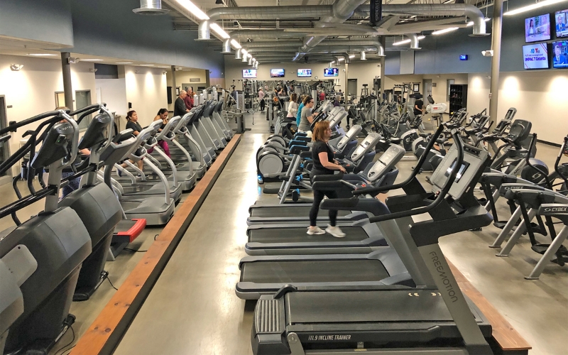 gym members use cardio amenities at a modern new hope gym