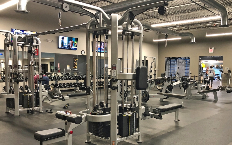 modern clean strength training equipment at cornerstone gym near me