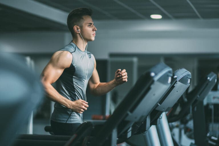 Man doing cardio exercises at Cornerstone gyms