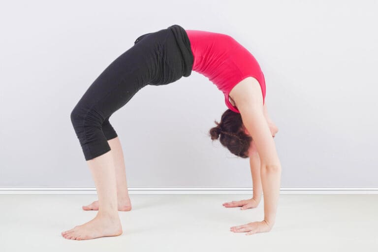 Woman doing a back bend